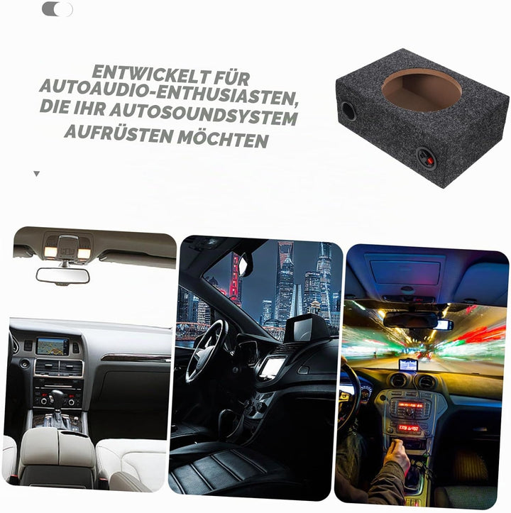 BESTOYARD 8-Zoll Subwoofer Kasten für Single Cab Autos Versiegeltes Gehäuse mit Teppichboden für Ver