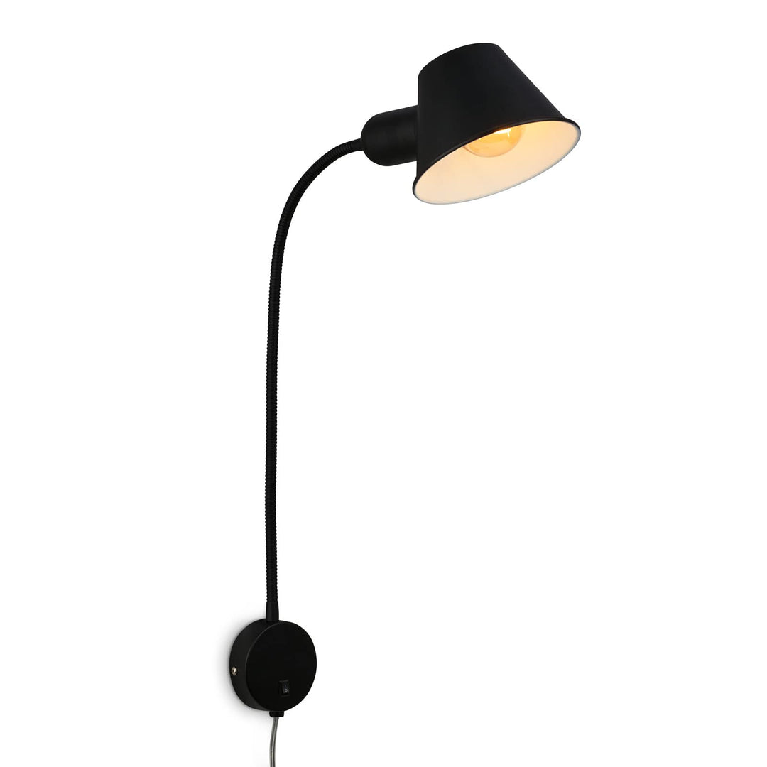 BRILONER Leuchten - Bettleuchte flexibel, Bettlampe verstellbar, Kippschalter, 1x E27 Fassung max. 1