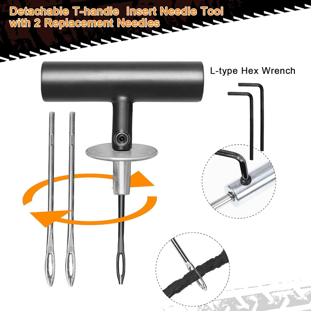 MAIKEHIGH Reifenreparaturset Auto, Reifen Reparaturset - 100 Stück Set für Motorrad, ATV, LKW, Trakt