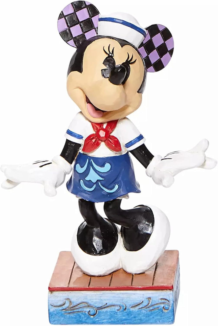 Enesco Disney Traditions by Jim Shore Sailor Minnie Mouse Persönlichkeit Pose Figur, 12,7 cm, Mehrfa