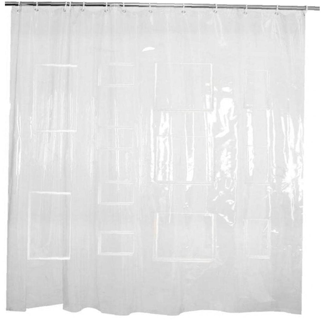TOSSPER 1pc Wasserdichten Duschvorhang Liner, Eva Transparent Bade Sheer Für Tablet-Telefon-Halter Z