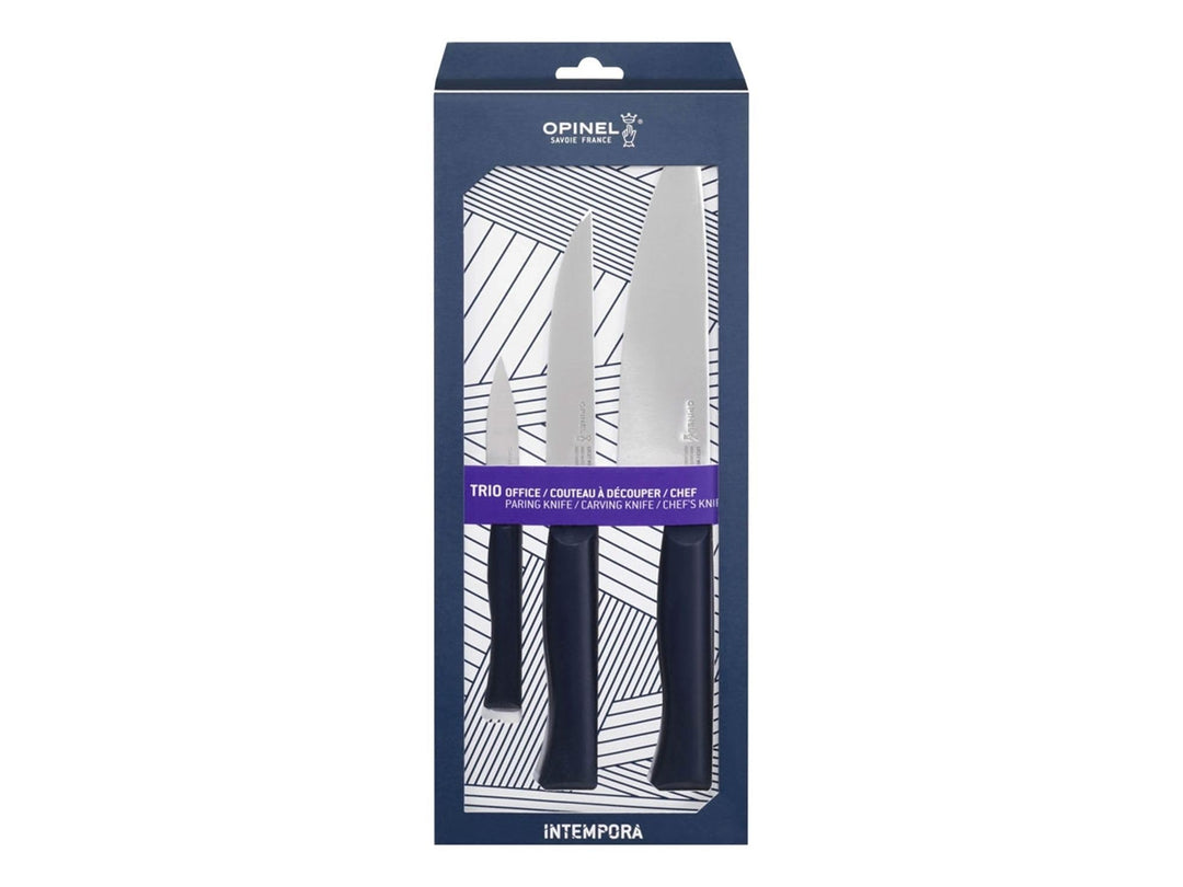 Opinel B07QBYX5ND Intempora II Trio Set Messer, 33,5 cm, Blau
