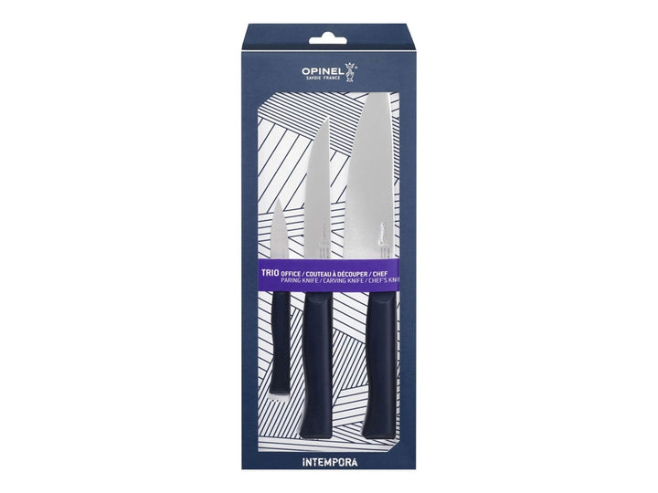 Opinel B07QBYX5ND Intempora II Trio Set Messer, 33,5 cm, Blau
