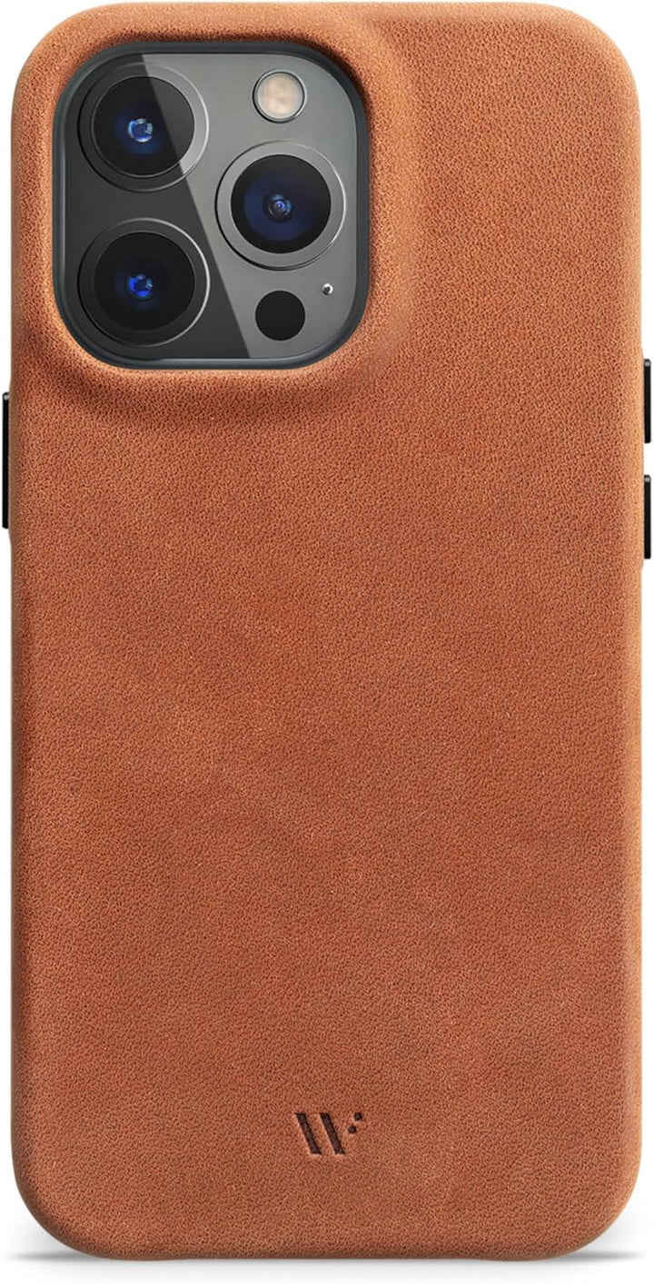 WIIUKA Hülle für iPhone 14 Pro Max, Leder aus Deutschland, Lederhülle extra Dünn, Premium Handyhülle