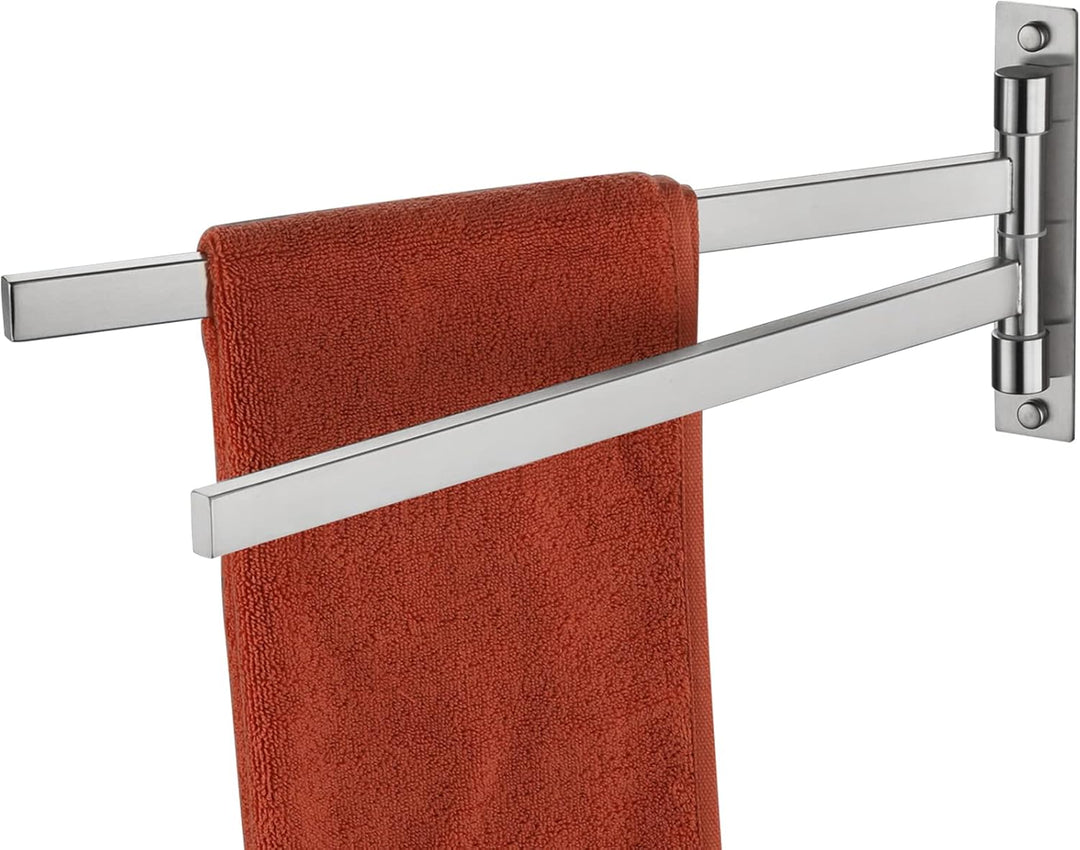 KOKOSIRI Handtuchhalter Rack Swivel Badezimmer Handtuchstangen Swing Out Rails für Bad Küche Gebürst