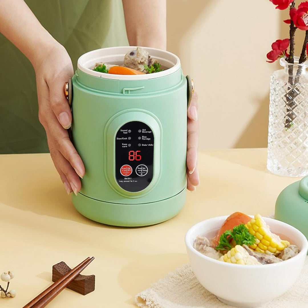 500 W Mini-Elektrotopf, 800 Ml Fassungsvermögen, Edelstahlmaterial, Kompaktes Design, Tragbarer Warm