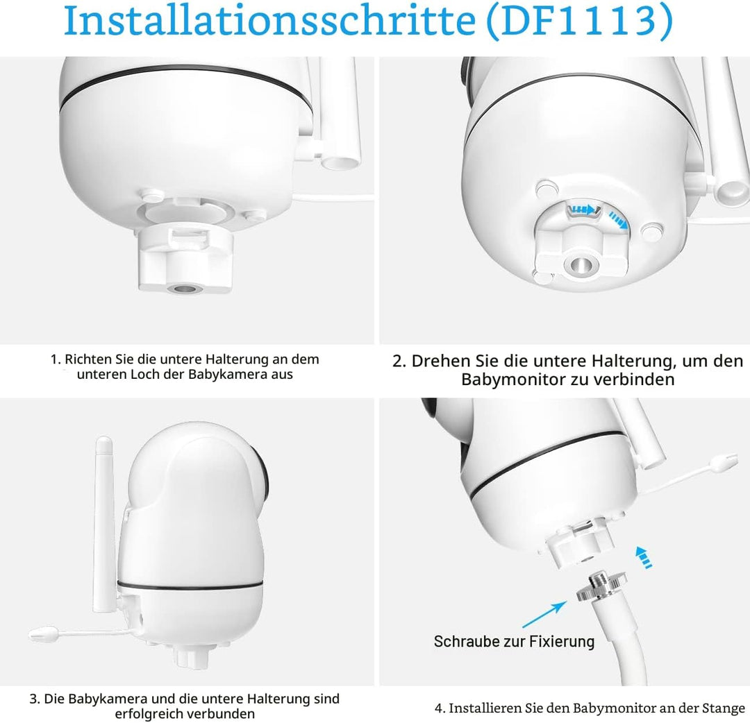 HOLACA Babyphone-Halterung für HelloBaby HB40/ HB65/ HB66/ HB6339/ HB6336/ HB6351/ HB6550 & Blemil B