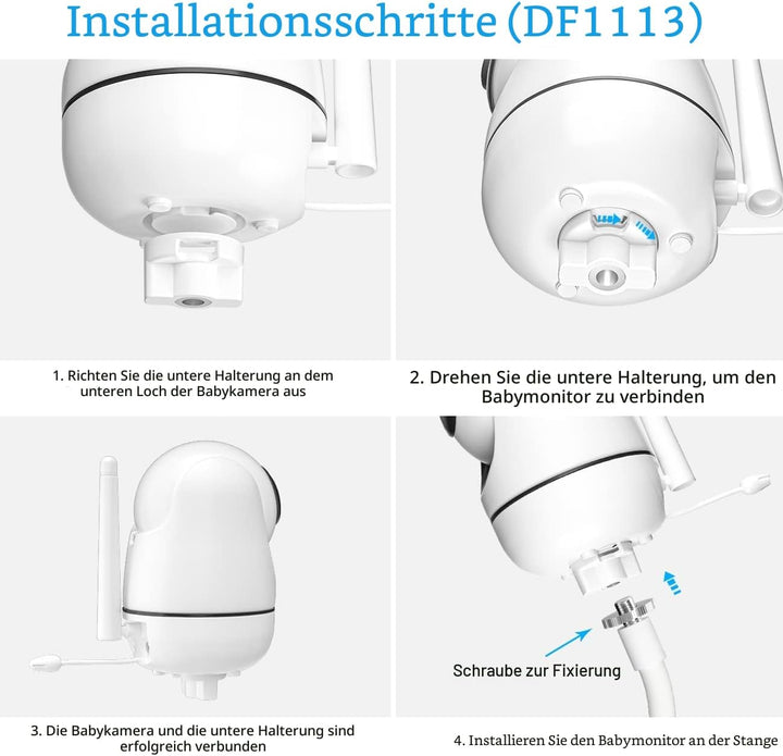 HOLACA Babyphone-Halterung für HelloBaby HB40/ HB65/ HB66/ HB6339/ HB6336/ HB6351/ HB6550 & Blemil B