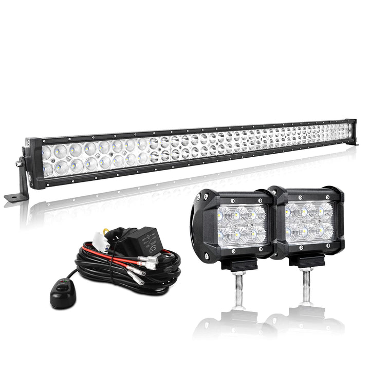 AUXTINGS LED Zusatzscheinwerfer Scheinwerfer 106 cm 240W LED Nebelscheinwerfer+ 10cm Flutlight led a