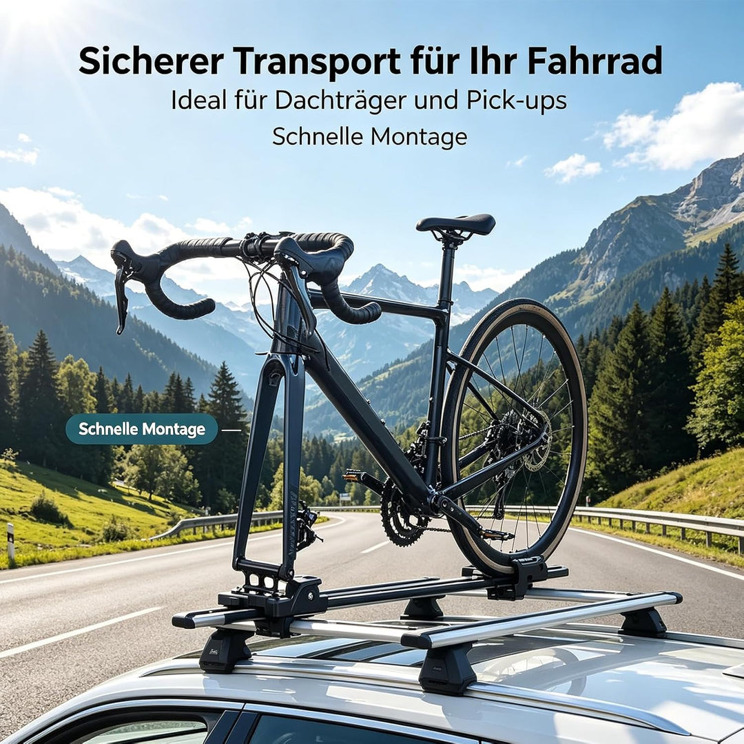 Hoypeyfiy Fahrradhalterung Auto, Vielseitiger Fahrradgabelhalter, einfach zu installierender Fahrrad