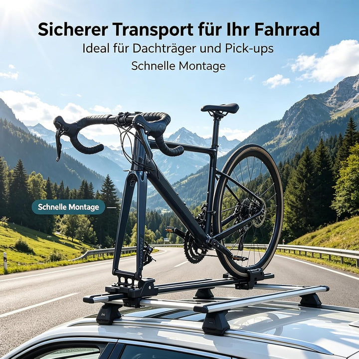 Hoypeyfiy Fahrradhalterung Auto, Vielseitiger Fahrradgabelhalter, einfach zu installierender Fahrrad