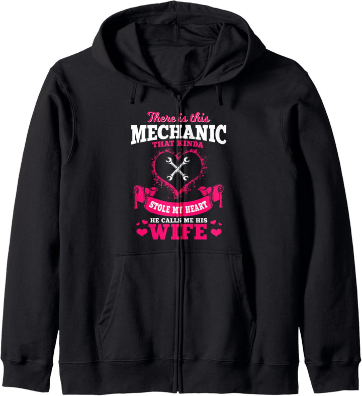 Mechanic Gifts Funny Car Repair He Calls Me His Wife Kapuzenjacke