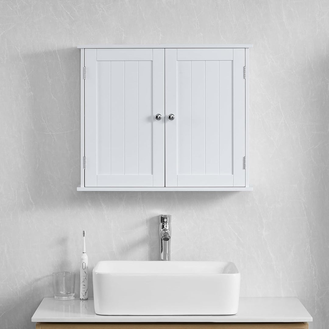 Vida Designs Badezimmerschrank mit 2 Türen, Wandmontage, mit Aufbewahrungsfach, weiss, 2 Türen