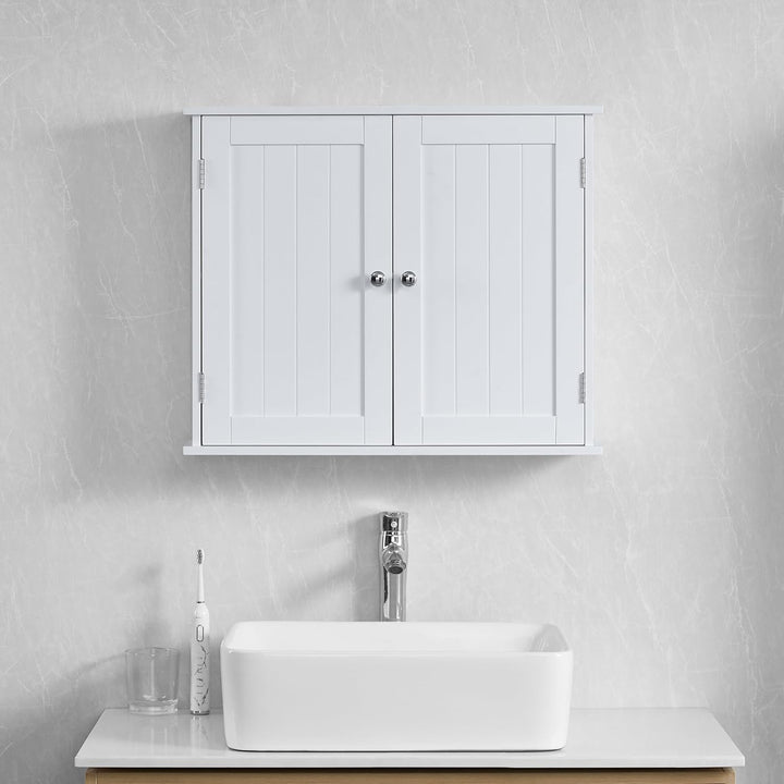 Vida Designs Badezimmerschrank mit 2 Türen, Wandmontage, mit Aufbewahrungsfach, weiss, 2 Türen