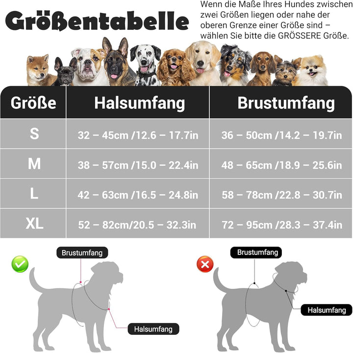 Funfox Hundegeschirr Grosse Hunde No Pull Geschirr Einstellbar Anti Zug Sicherheitsgeschirr Mittlere