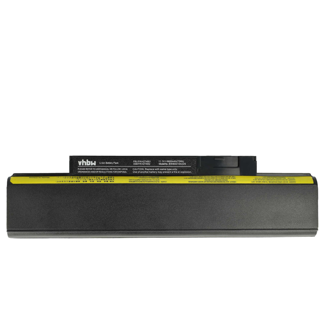 vhbw Li-Ion Akku 6600mAh (11.1V) schwarz kompatibel mit Notebook Laptop Lenovo ThinkPad E120, X121e,