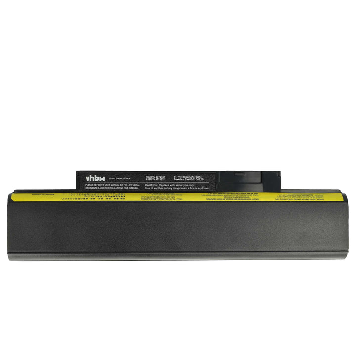 vhbw Li-Ion Akku 6600mAh (11.1V) schwarz kompatibel mit Notebook Laptop Lenovo ThinkPad E120, X121e,