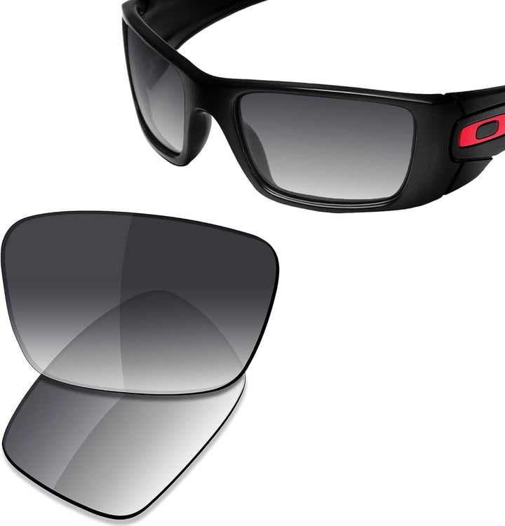 Saucer Premium Ersatzgläser für Oakley Fuel Cell OO9096 Sonnenbrillen High Defense - Grey Gradient T