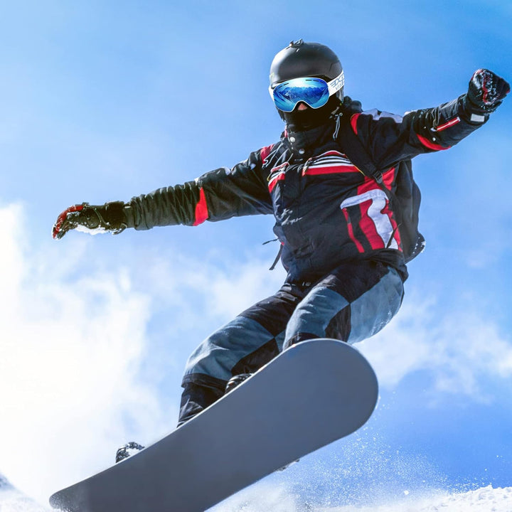 EXP VISION Snowboard Skibrille für Herren Damen Jugend, 100% UV400 Schutz Anti Beschlag über der Bri