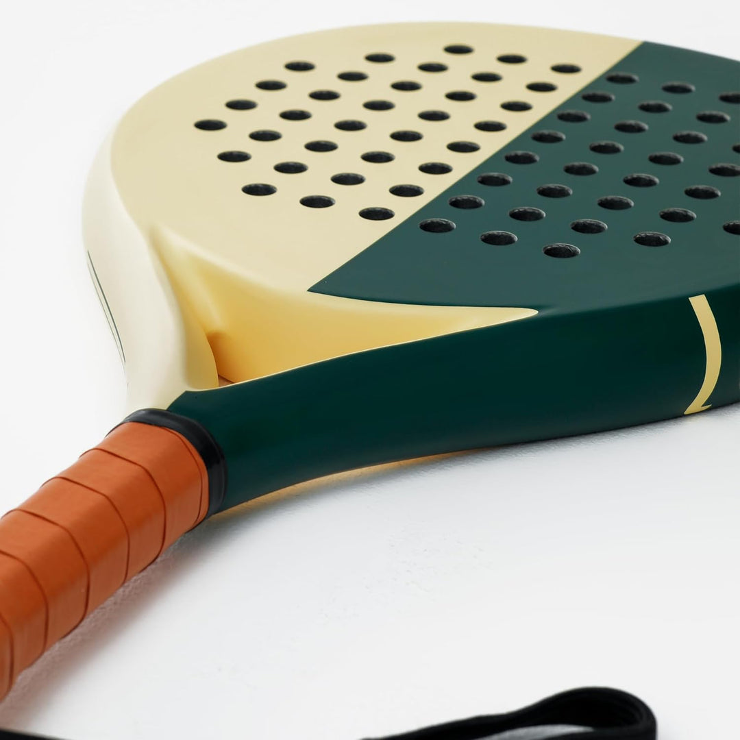 LAPAT Padel Racket with Cover Bag - Carbon Surface with Eva Memory Foam- Paddle Tennis Racquets Ligh