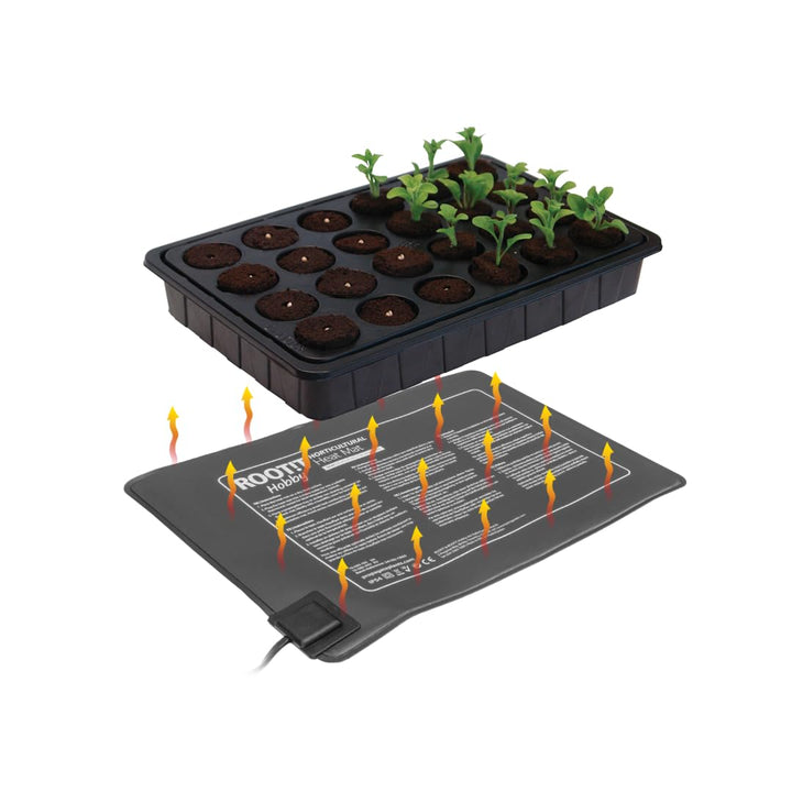 ROOT!T Root Hobby Heizmatte, 11 W, 350 mm x 250 mm, Schwarz, Grösse S - 11 W Small-11W, Small-11W