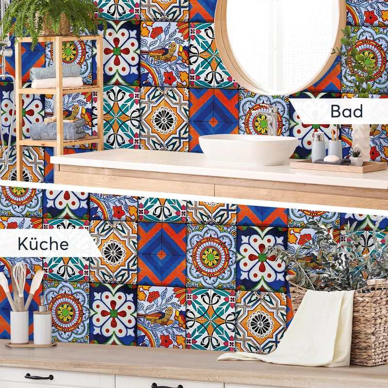 CREATISTO Mosaik Klebefliesen Stickerfliesen Fliesenfolie - Aufkleber Folie für Fliesen I Stickerfli