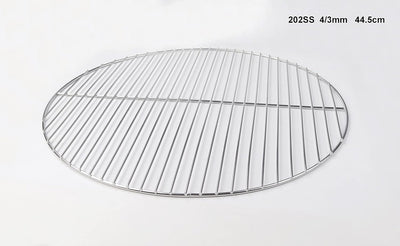 HeRo24 Edelstahl Grillrost 44,5 cm 4/3 mm für Kugelgrill 45-46-47 cm passt auch in Weber 47