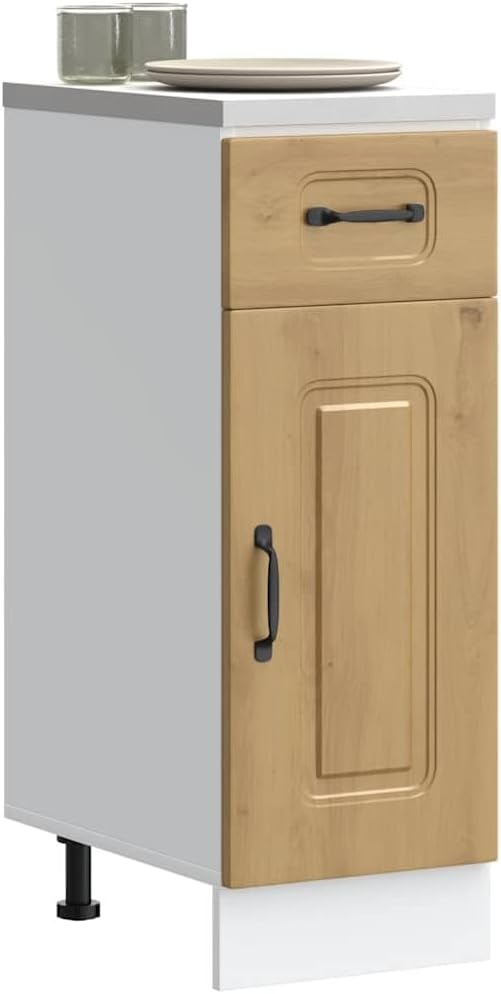 vidaXL Küchenunterschrank Kalmar Artisan-Eiche Holzwerkstoff, Spülenunterschrank, Schrank Küche, Lag