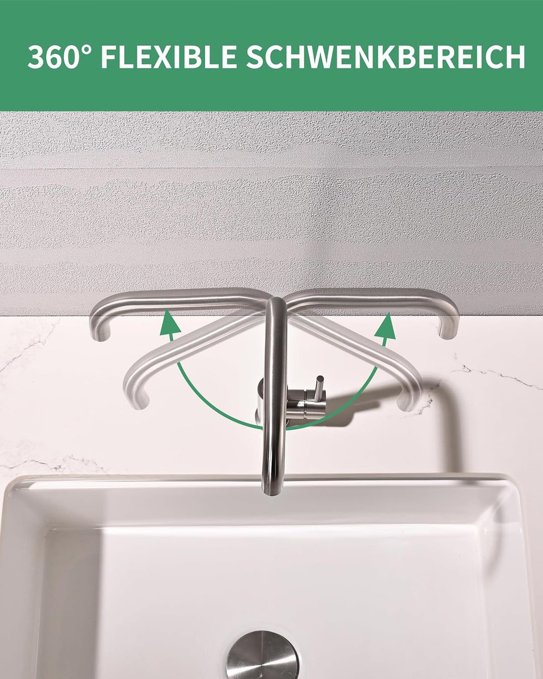 Niederdruck Armatur Küche, 360 ° Drehbare Wasserhahn Küche | Spültischarmatur für Boiler, Untertisch