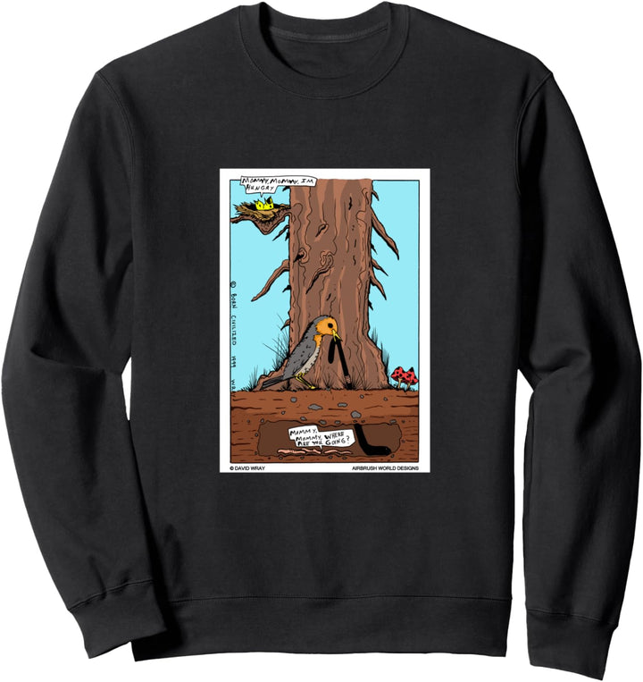 Vogel und der Wurm lustiges Tierneuheitsgeschenk Sweatshirt