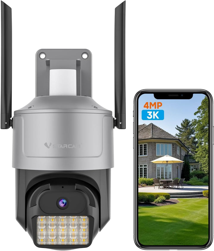 VSTARCAM 3K 5G Überwachungskamera Aussen, 100ft Nachtsicht & Bewegungserkennung, 5GHz/2.4GHz WLAN, 3