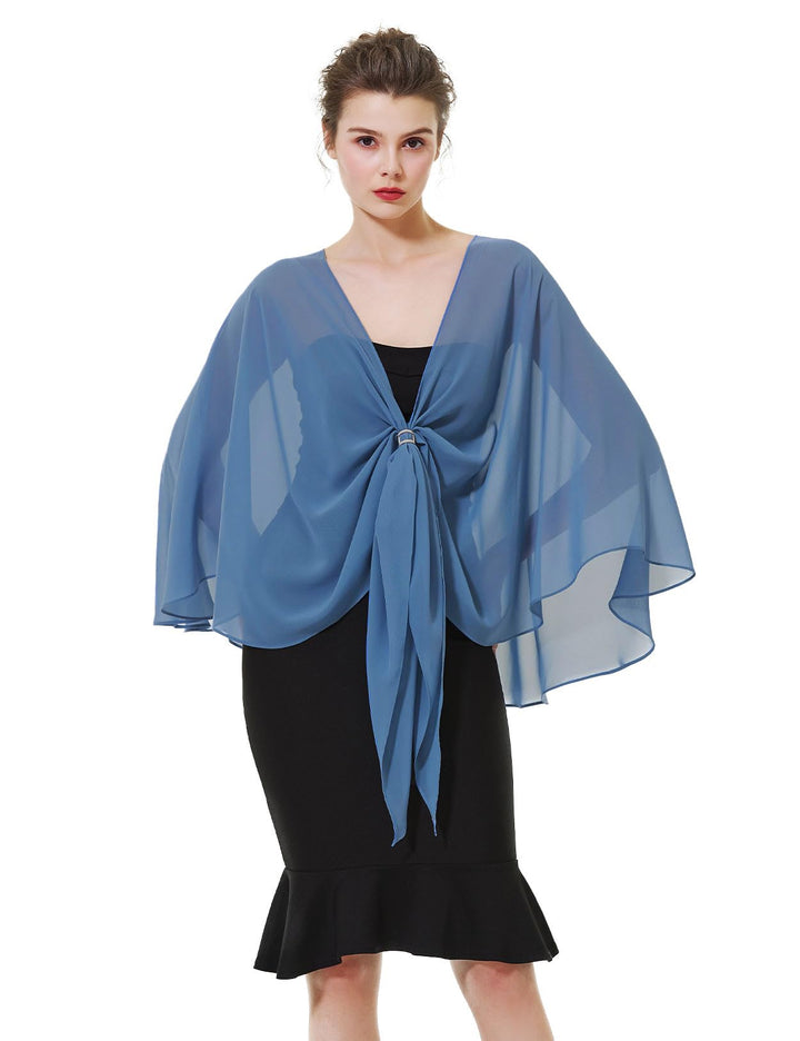 BEAUTELICATE Damen Chiffon Schal Stola Elegante Bolero Leichter Sommerjacke Braut Schal für Brautkle