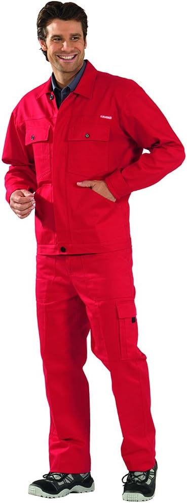 Planam 108 BW 290 Taillenjacke - Optimale Sicherheit und Komfort - Farbe: Mittelrot - Grösse: 27 Mit