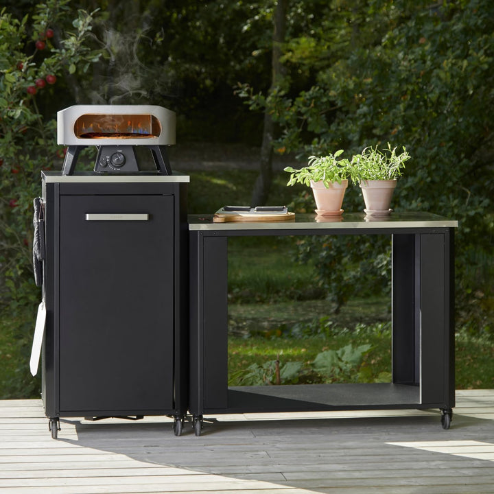 cozze® Outdoor Küche | H110 cm | Edelstahl Arbeitsplatte | Modulares Design | Mit Stauraum & Haken |