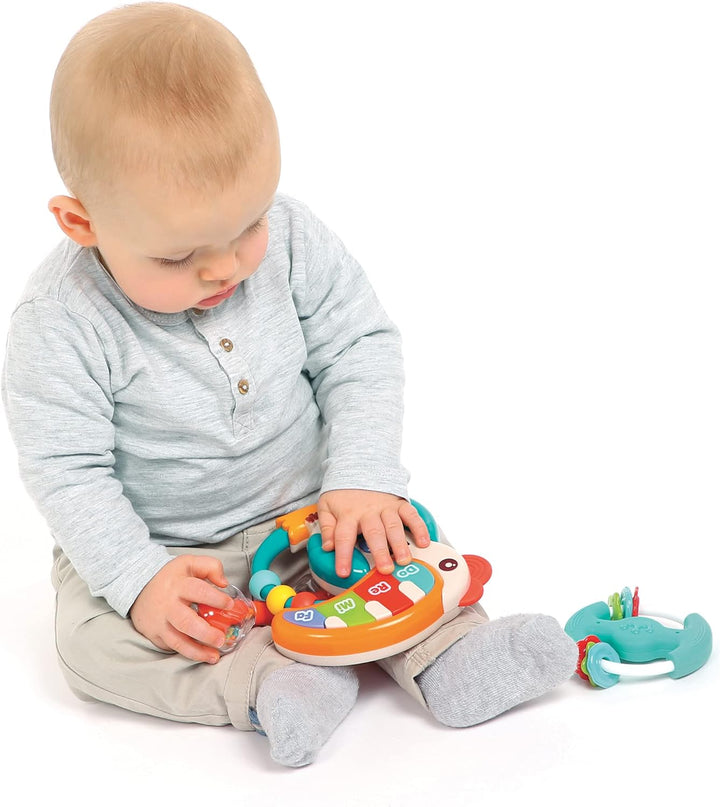 LUDI Musik-Set — Spielzeug zum Erwachen des Babys — ab 3 Monaten — fördert Feinmotorik, Entdeckungsr