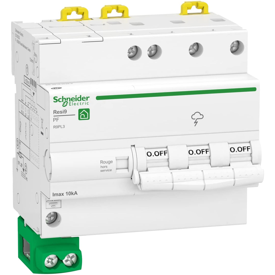 Schneider Electric - Resi9 – Überspannungsschutz – 10 kA – 3P+N mit Zubehör – R9PL3