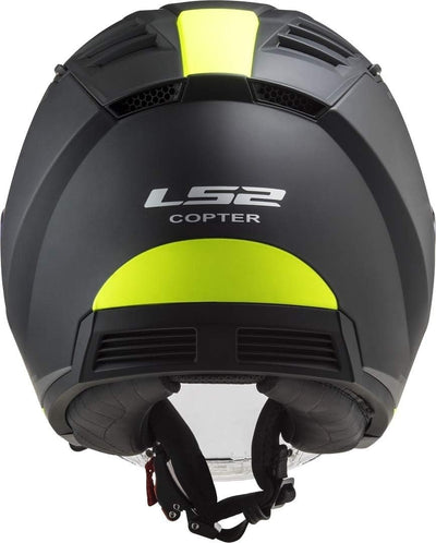 LS2, motohelm jet Copter urbane schwarzmat gelb, XXL XXL schwarzmatt gelb, XXL schwarzmatt gelb