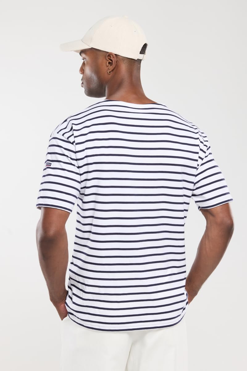 Armor Lux Herren T-Shirt, Weiss (400 Blanc/Navire)