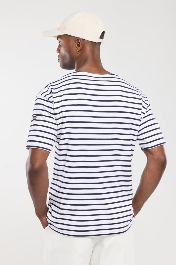 Armor Lux Herren T-Shirt, Weiss (400 Blanc/Navire)
