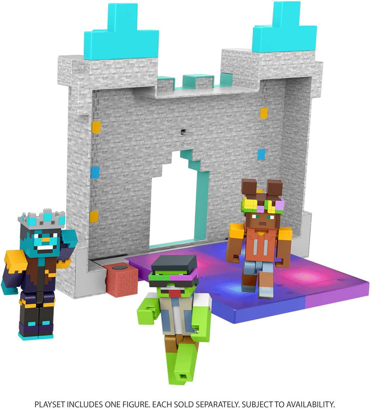 Mattel Minecraft HJG73 - Creator Series Party Supreme Palast Spielset mit Lichtern und Musik und 8 c
