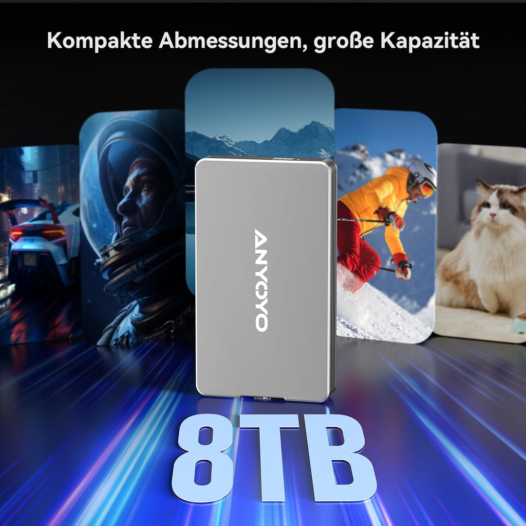 40Gbps NVMe SSD Gehäuse für USB 3.2/3.1/3.0/2.0 Typ-C, USB4 M.2 NVMe-Gehäuse für PCIe 2280 M-Key (B+