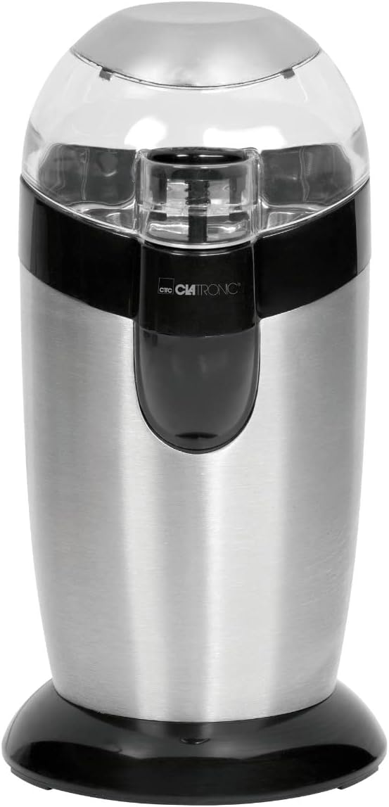 Clatronic® elektrische Kaffeemühle | Edelstahlschlagmesser | Fassungsvermögen 40 Gramm | Aromaschutz