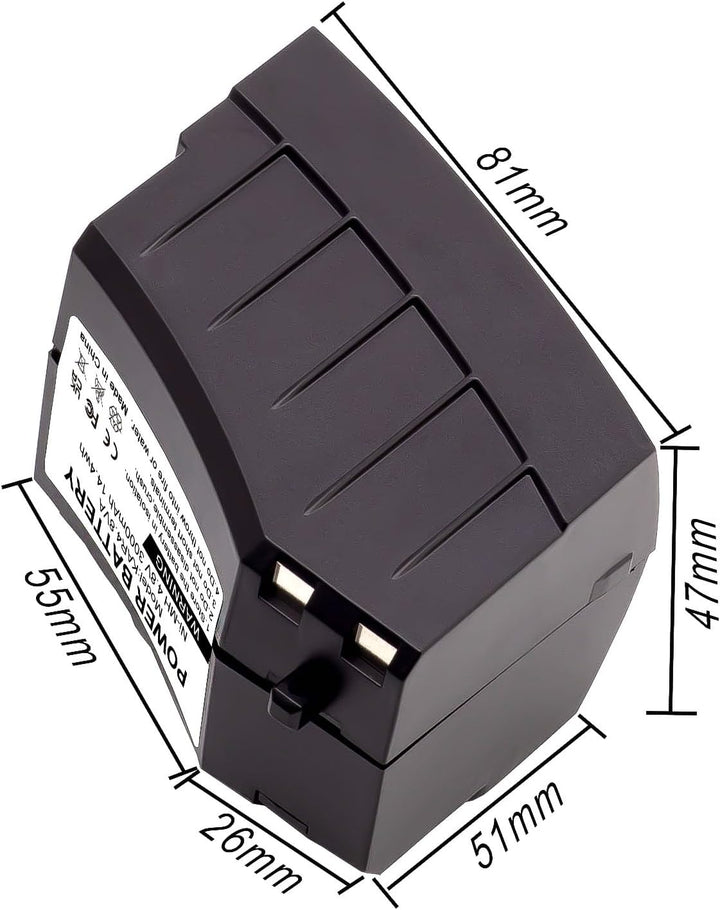 3000mAh 4,8V NI-MH Akku für Kärcher K55, K55 Pet, K55 Plus, K65 Plus, KB5, KC55 Akkubesen - Ersatz f