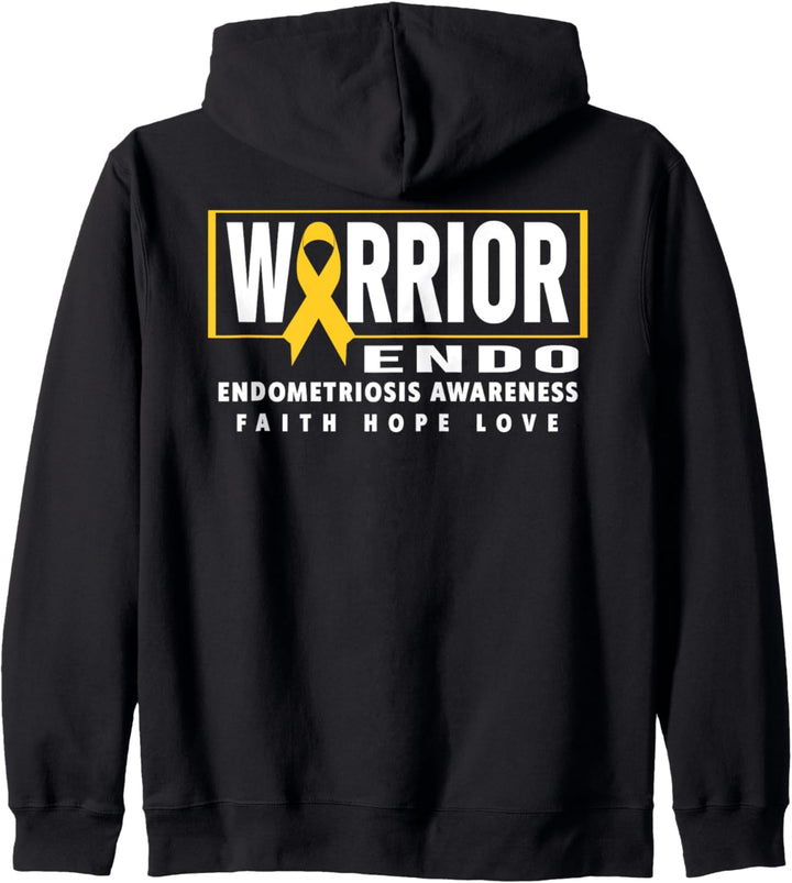 Endo Warrior Shirt – Endometriose-Bewusstsein mit gelbem Band Kapuzenjacke