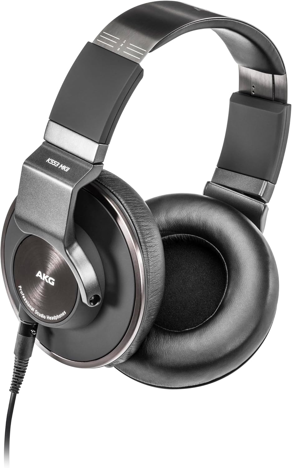 AKG Pro Audio K553 MKII Over-Ear, geschlossene Rückseite, Faltbare Studio-Kopfhörer, Schwarz Ohrumsc