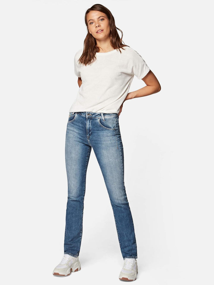 Mavi Women's Daria Straight Jeans 26W / 32L Blau (Mid Brushed Str 28922), 26W / 32L Blau (Mid Brushe