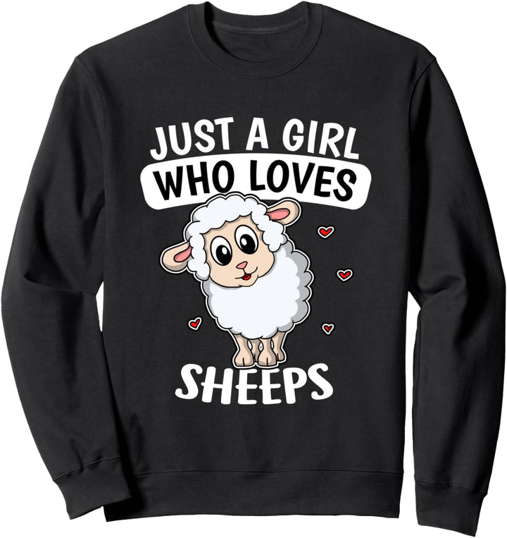 Just A Girl Who Loves Sheeps Lustiges Schäferin Schaf Kostüm Sweatshirt