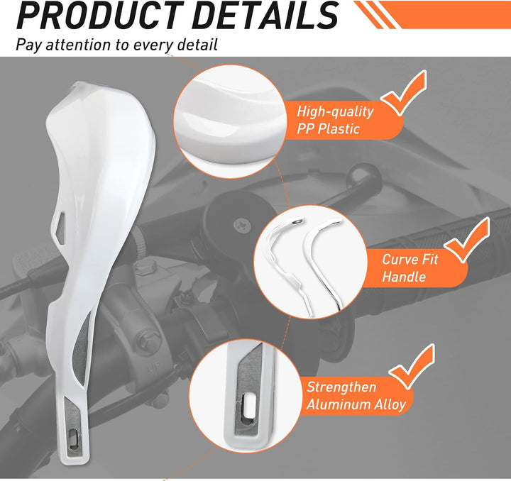 DREAMIZER Handprotektoren Motorrad Aluminium 22mm und 28mm, Handprotektoren für Offroad ATV Dirt Pit