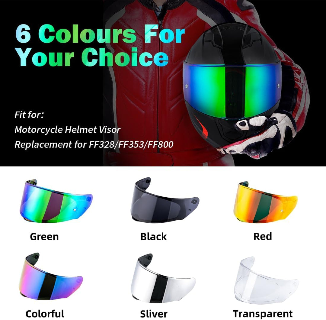 Helmvisier für Assault/Rapid/Stream,Motorradhelm Visier für LS2 FF800/FF353/FF328,Motorrad Windschut