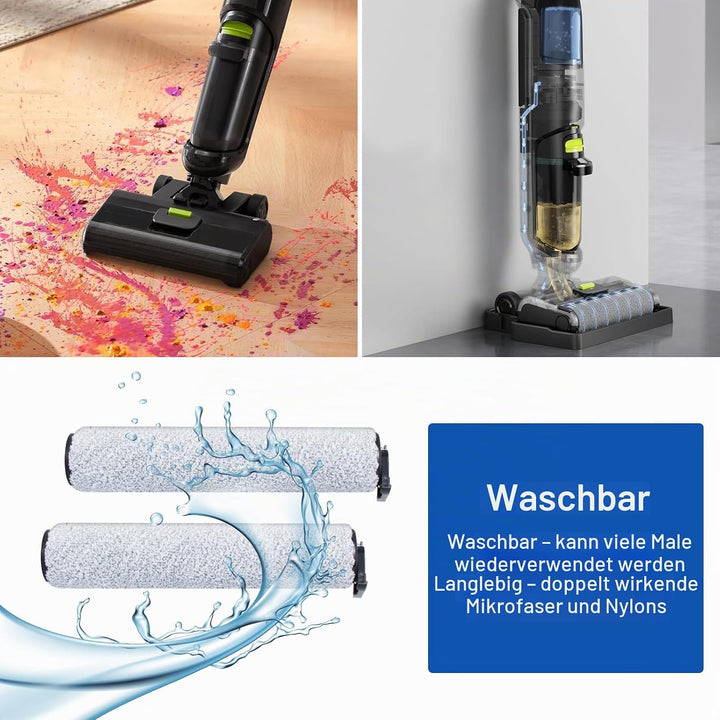 5 Stück Zubehörset für EUREKA NEW400 / NEW400 Gen2 Nass-Trockensauger Kabelloser, 2 Bürstenrollen +